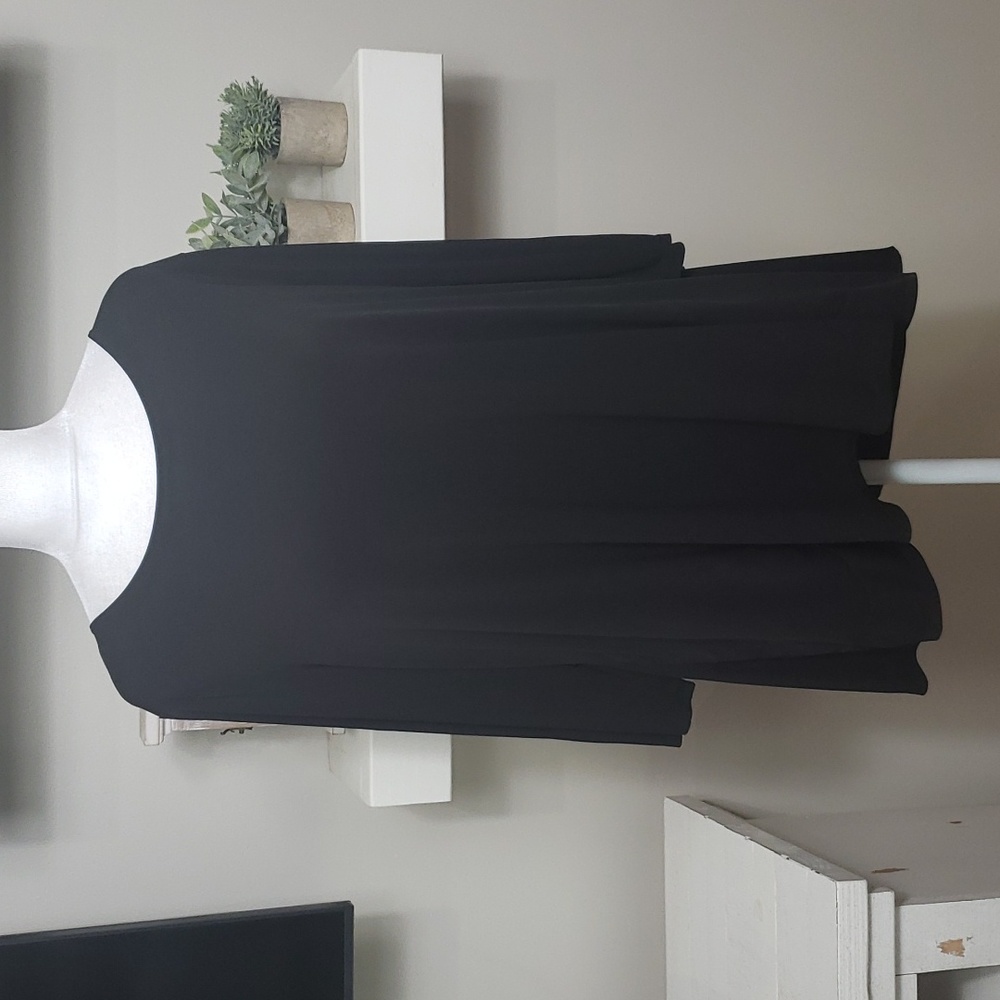 Croft & Barrow Black 3/4 Sleeve Top